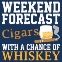 Funny Weekend Forecast Cigars And Whiskey Gift For Men Women Coaster thumb 2