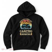 Funny Weekend Forecast Camping With A Chance Of Drinking Hoodie thumb 0