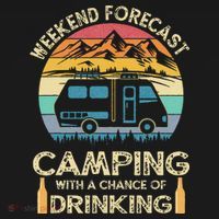 Funny Weekend Forecast Camping With A Chance Of Drinking Sweatshirt thumb 3