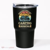 Funny Weekend Forecast Camping With A Chance Of Drinking Tumbler thumb 0