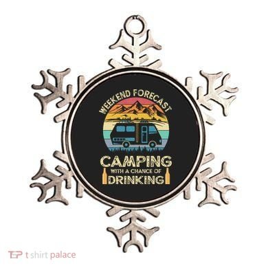 Funny Weekend Forecast Camping With A Chance Of Drinking Ornament