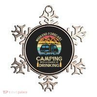 Funny Weekend Forecast Camping With A Chance Of Drinking Ornament thumb 0