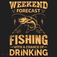 Funny Weekend Forcast Fishing With A Chance Of Drinking Women's Sweatshirt thumb 2