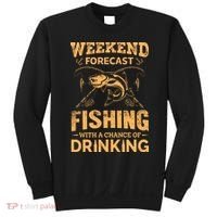 Funny Weekend Forcast Fishing With A Chance Of Drinking Sweatshirt thumb 0