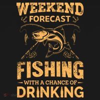 Funny Weekend Forcast Fishing With A Chance Of Drinking Women's Hoodie thumb 2