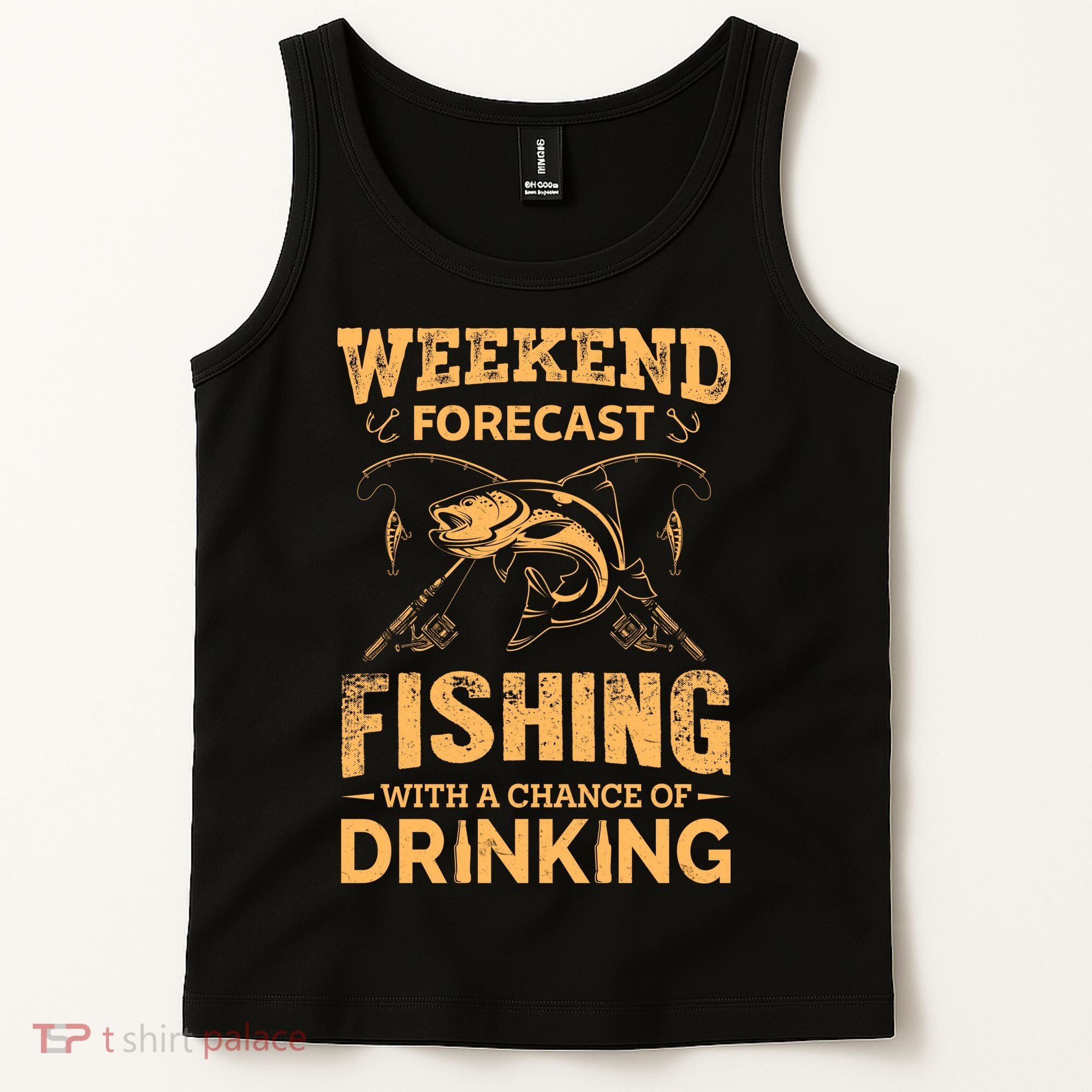 Funny Weekend Forcast Fishing With A Chance Of Drinking Tank Top