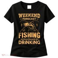 Funny Weekend Forcast Fishing With A Chance Of Drinking Women's T-Shirt thumb 0