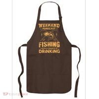 Funny Weekend Forcast Fishing With A Chance Of Drinking Apron thumb 0