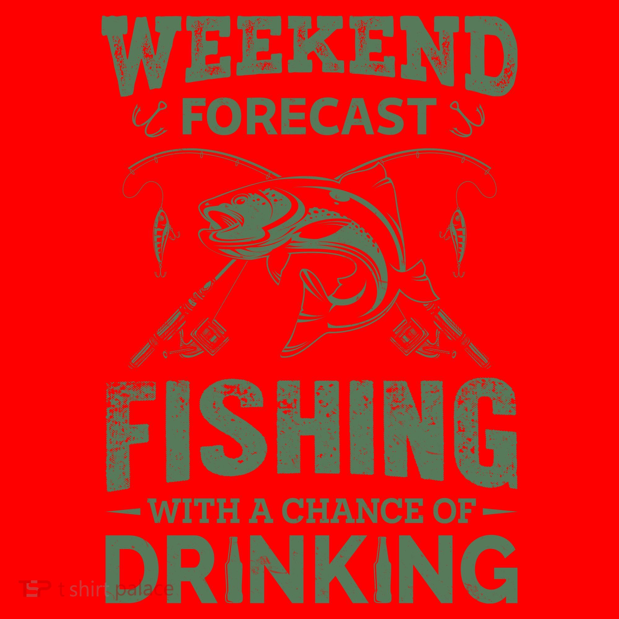Funny Weekend Forcast Fishing With A Chance Of Drinking Santa Hat