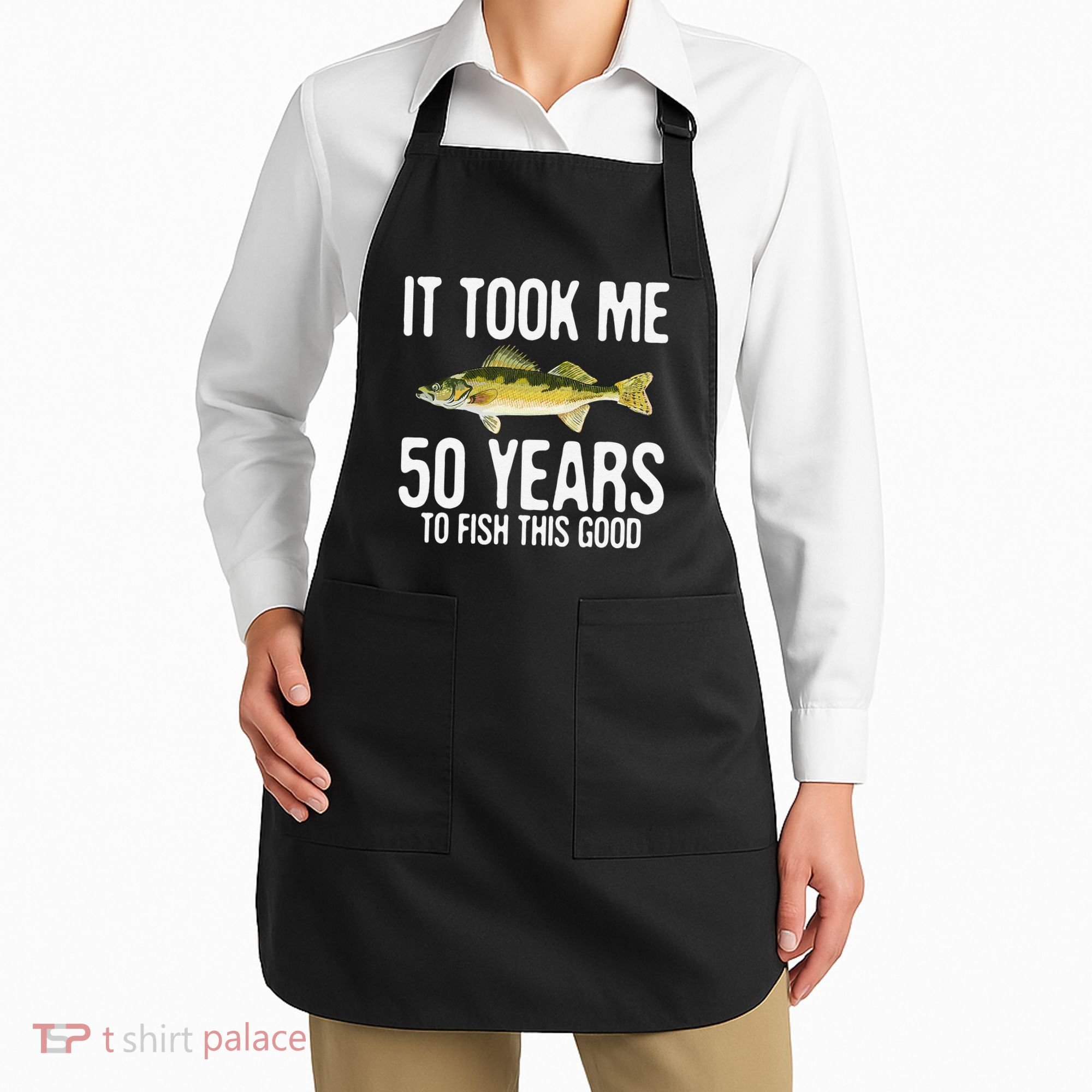 Funny Walleye Fishing 50th Birthday 50 Years To Fish Great Apron