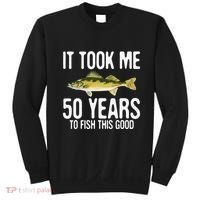 Funny Walleye Fishing 50th Birthday 50 Years To Fish Great Sweatshirt thumb 0