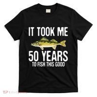 Funny Walleye Fishing 50th Birthday 50 Years To Fish Great T-Shirt thumb 0