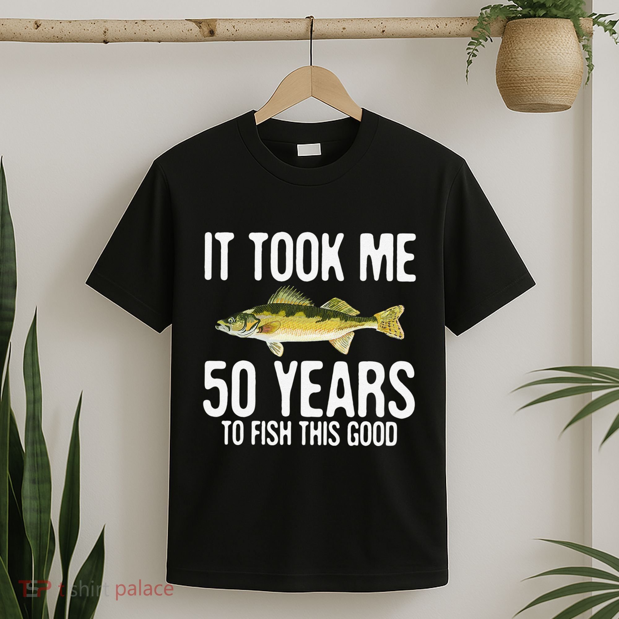 Funny Walleye Fishing 50th Birthday 50 Years To Fish Great T-Shirt