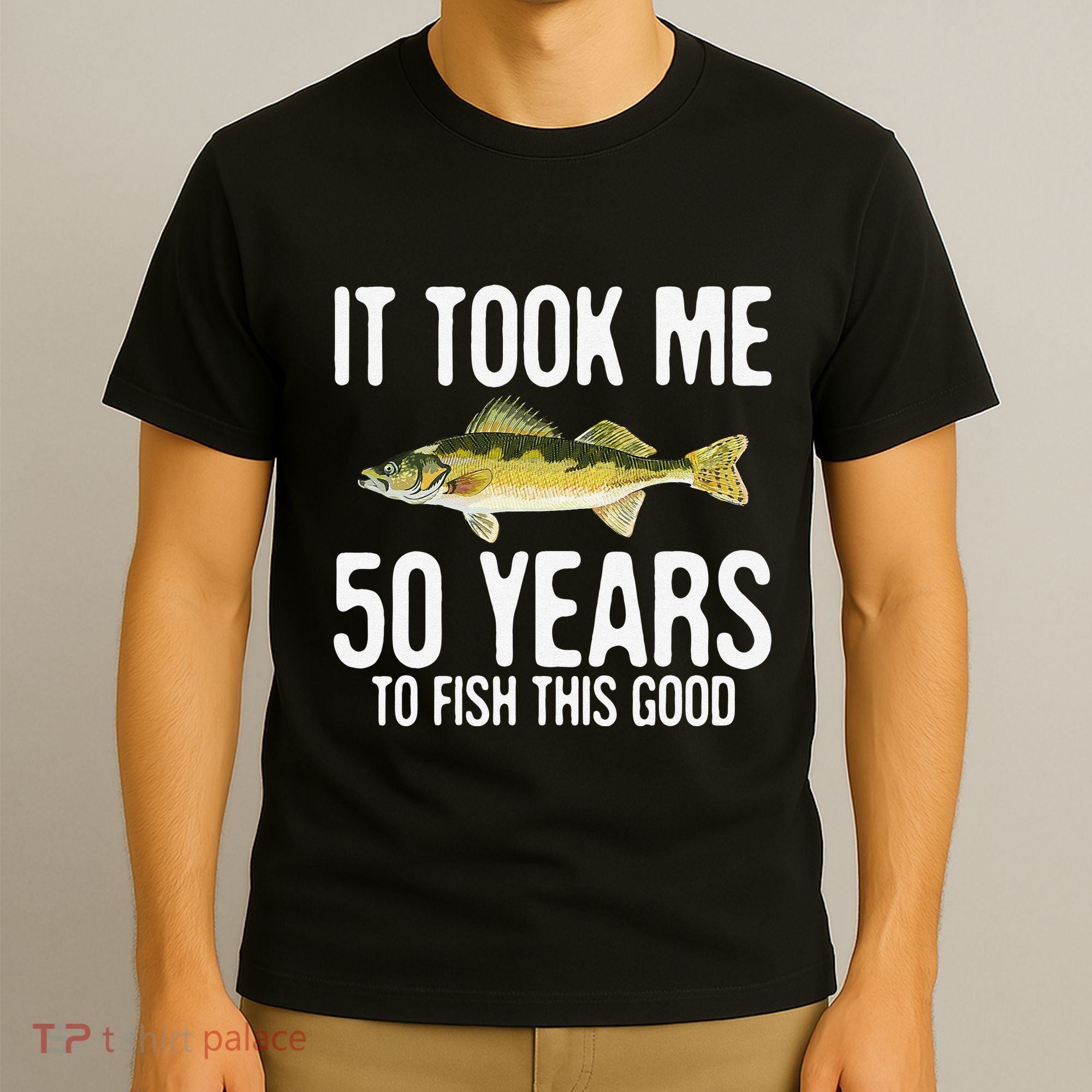 Funny Walleye Fishing 50th Birthday 50 Years To Fish Great T-Shirt