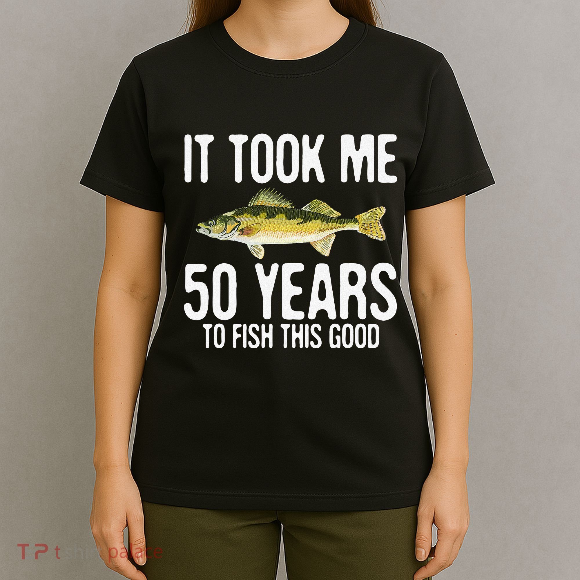 Funny Walleye Fishing 50th Birthday 50 Years To Fish Great T-Shirt