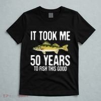 Funny Walleye Fishing 50th Birthday 50 Years To Fish Great T-Shirt thumb 5