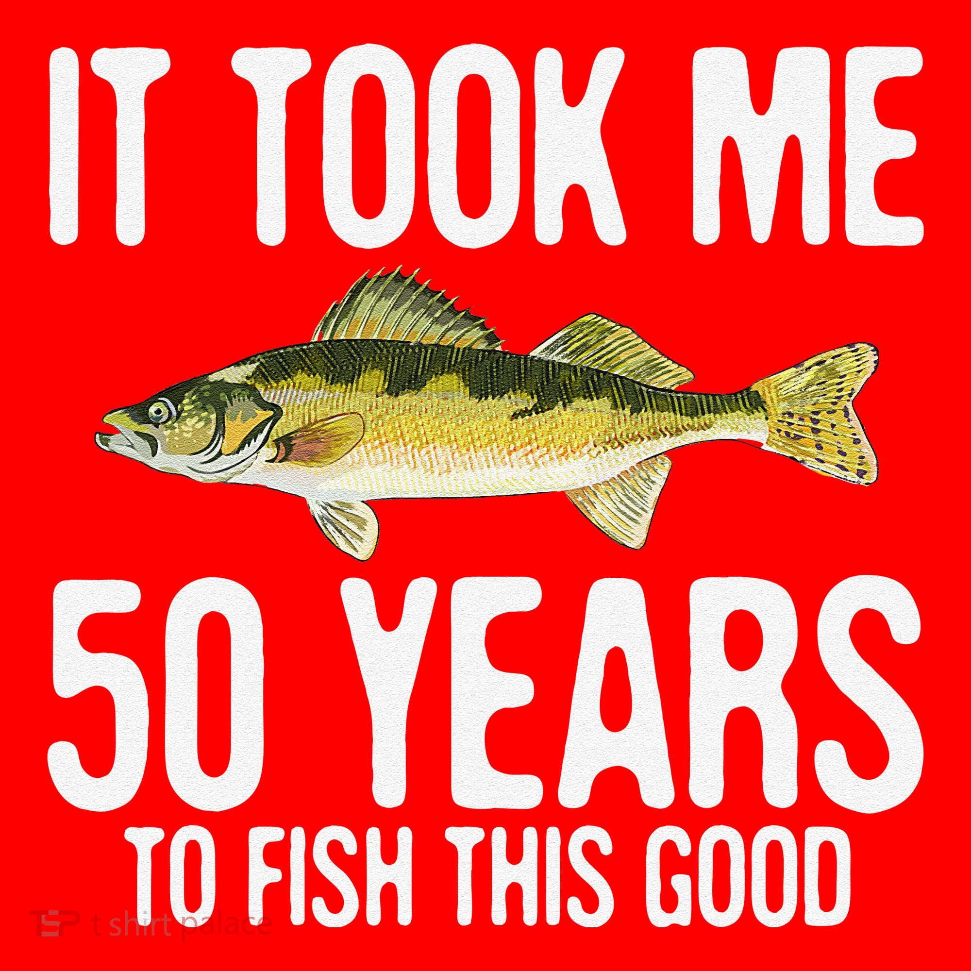 Funny Walleye Fishing 50th Birthday 50 Years To Fish Great Santa Hat