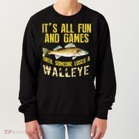 Funny Walleye Fishing Freshwater Fish Graphic Women's Sweatshirt thumb 0