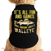 Funny Walleye Fishing Freshwater Fish Graphic Doggie Tank thumb 0