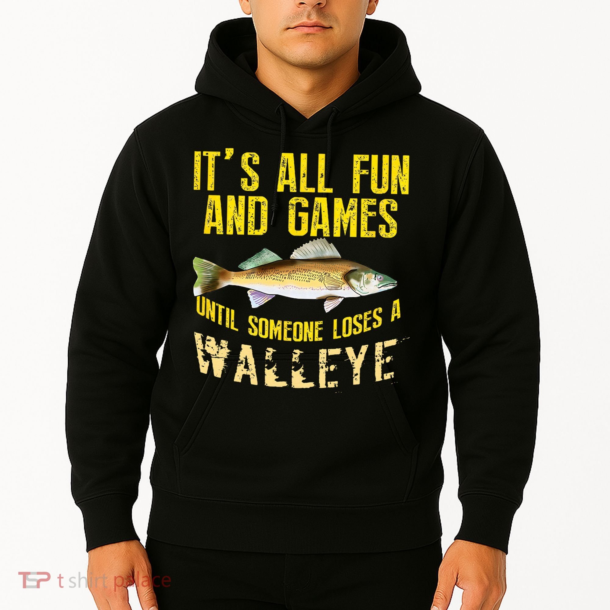 Funny Walleye Fishing Freshwater Fish Graphic Hoodie