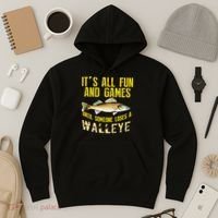Funny Walleye Fishing Freshwater Fish Graphic Hoodie thumb 3
