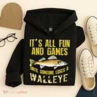Funny Walleye Fishing Freshwater Fish Graphic Hoodie thumb 4