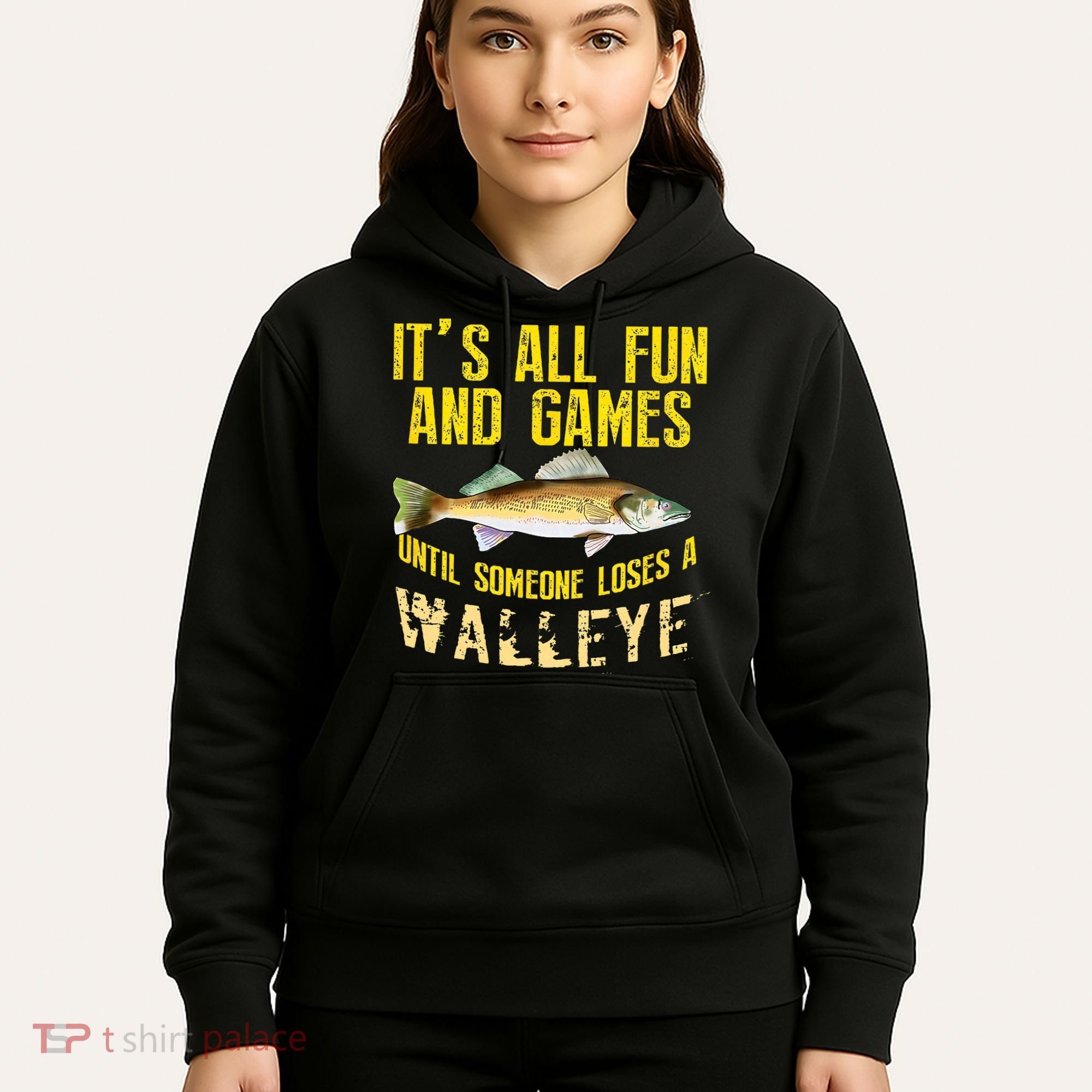 Funny Walleye Fishing Freshwater Fish Graphic Hoodie