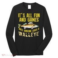 Funny Walleye Fishing Freshwater Fish Graphic Long Sleeve Shirt thumb 0