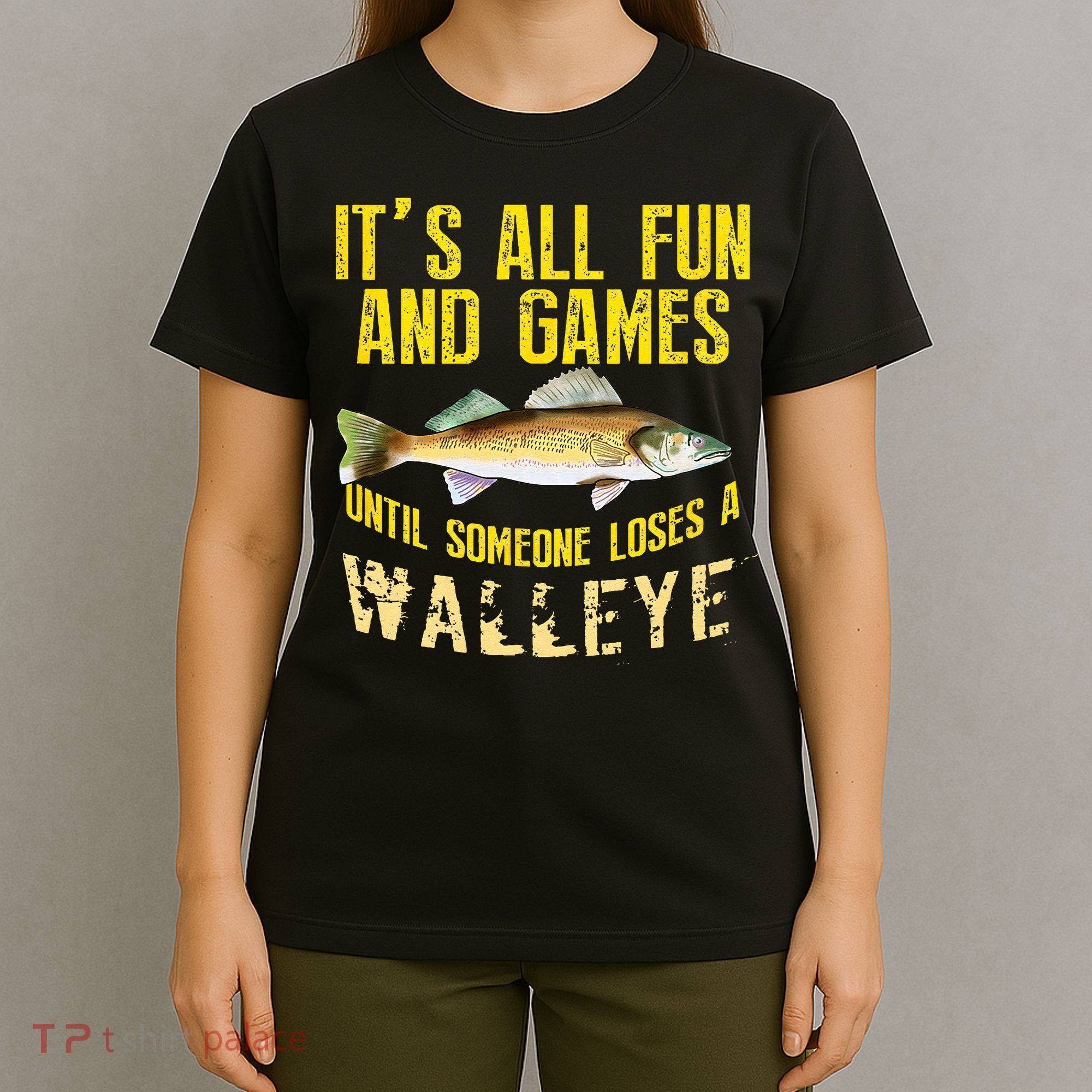 Funny Walleye Fishing Freshwater Fish Graphic T-Shirt