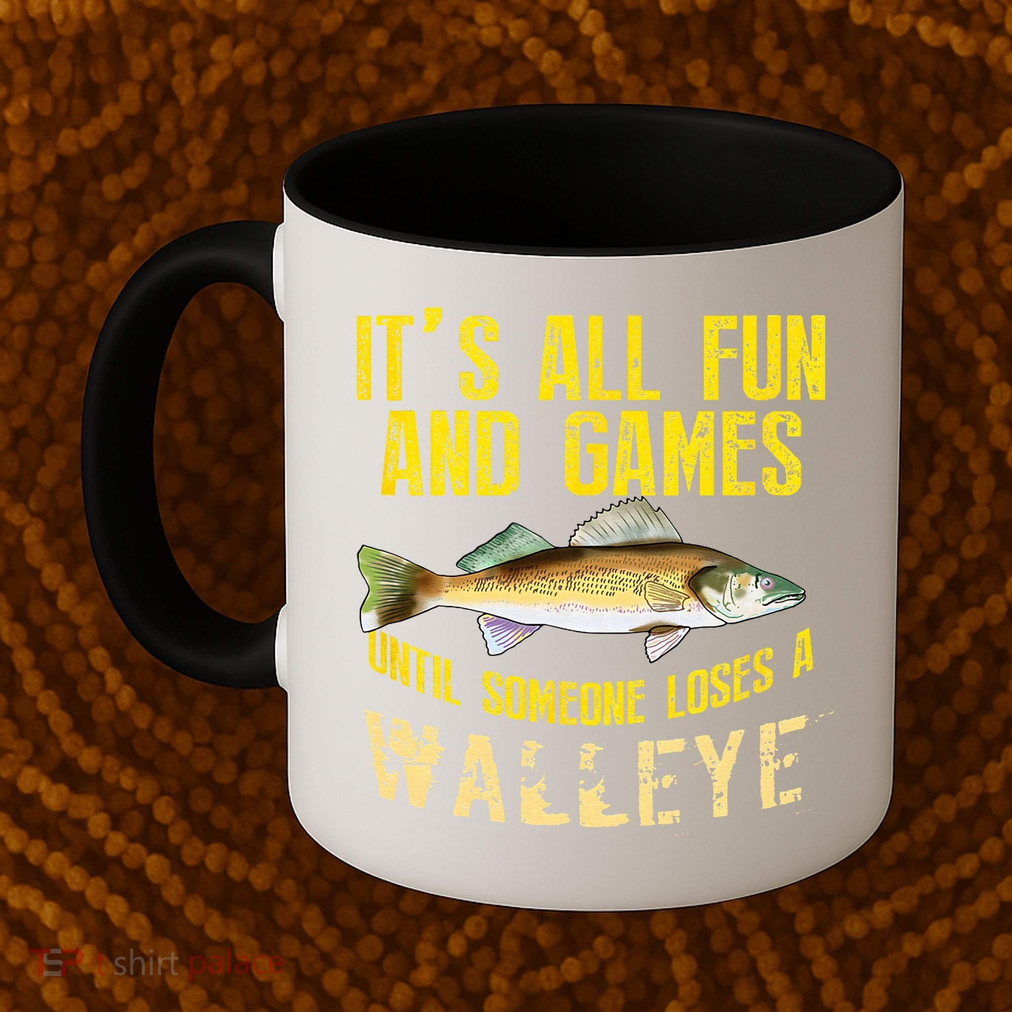 Funny Walleye Fishing Freshwater Fish Graphic Coffee Mug