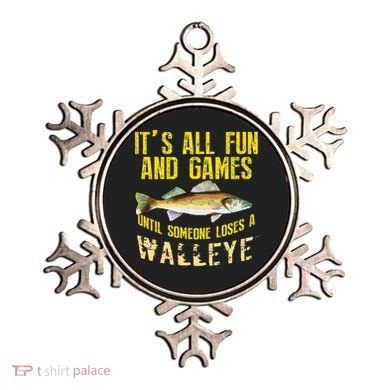Funny Walleye Fishing Freshwater Fish Graphic Ornament