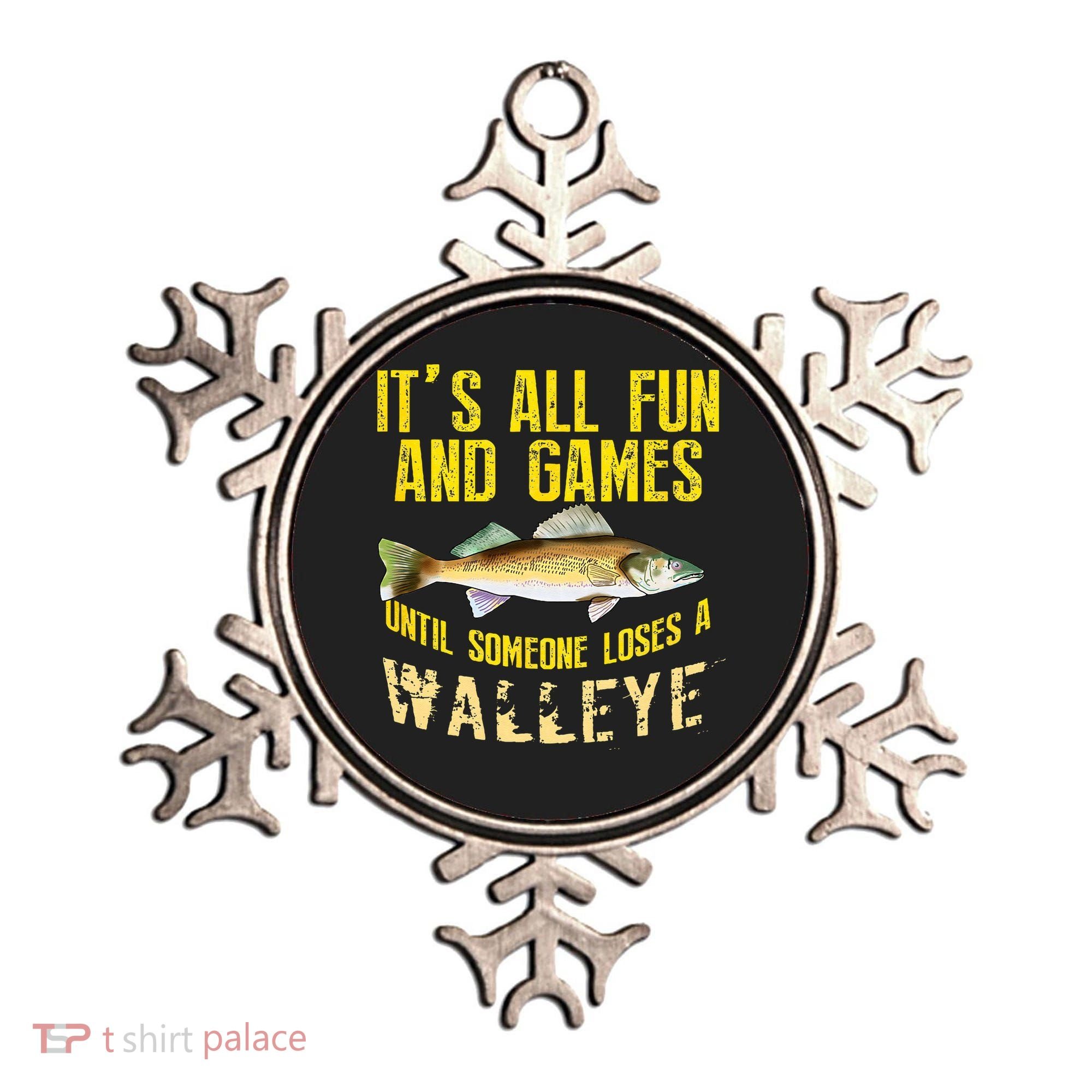 Funny Walleye Fishing Freshwater Fish Graphic Ornament