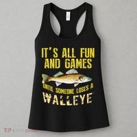 Funny Walleye Fishing Freshwater Fish Graphic Women's Tank Top thumb 3