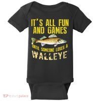 Funny Walleye Fishing Freshwater Fish Graphic Baby Bodysuit thumb 0