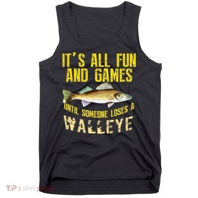 Funny Walleye Fishing Freshwater Fish Graphic Tank Top