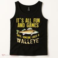 Funny Walleye Fishing Freshwater Fish Graphic Tank Top thumb 2
