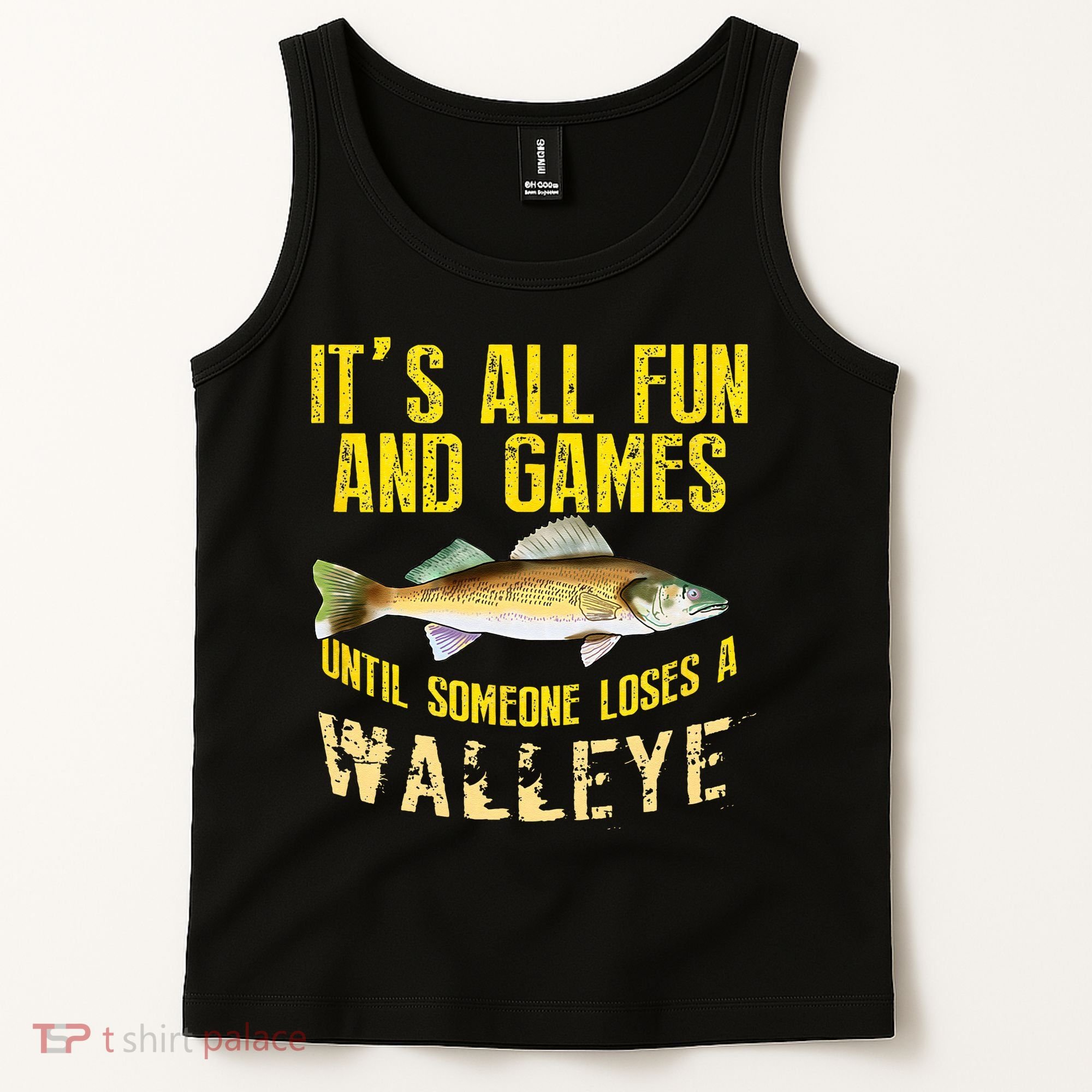 Funny Walleye Fishing Freshwater Fish Graphic Tank Top