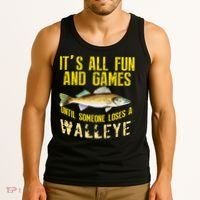 Funny Walleye Fishing Freshwater Fish Graphic Tank Top thumb 3