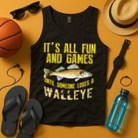Funny Walleye Fishing Freshwater Fish Graphic Tank Top thumb 4