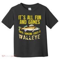 Funny Walleye Fishing Freshwater Fish Graphic Toddler T-Shirt thumb 0