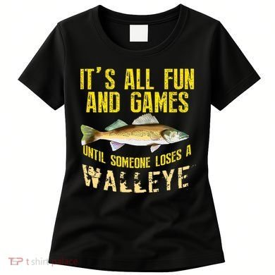 Funny Walleye Fishing Freshwater Fish Graphic Women's T-Shirt