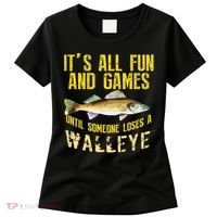 Funny Walleye Fishing Freshwater Fish Graphic Women's T-Shirt thumb 0