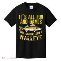 Funny Walleye Fishing Freshwater Fish Graphic Kids T-Shirt thumb 0