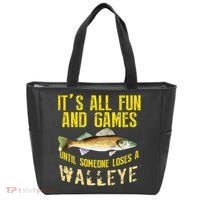 Funny Walleye Fishing Freshwater Fish Graphic Tote Bag thumb 0