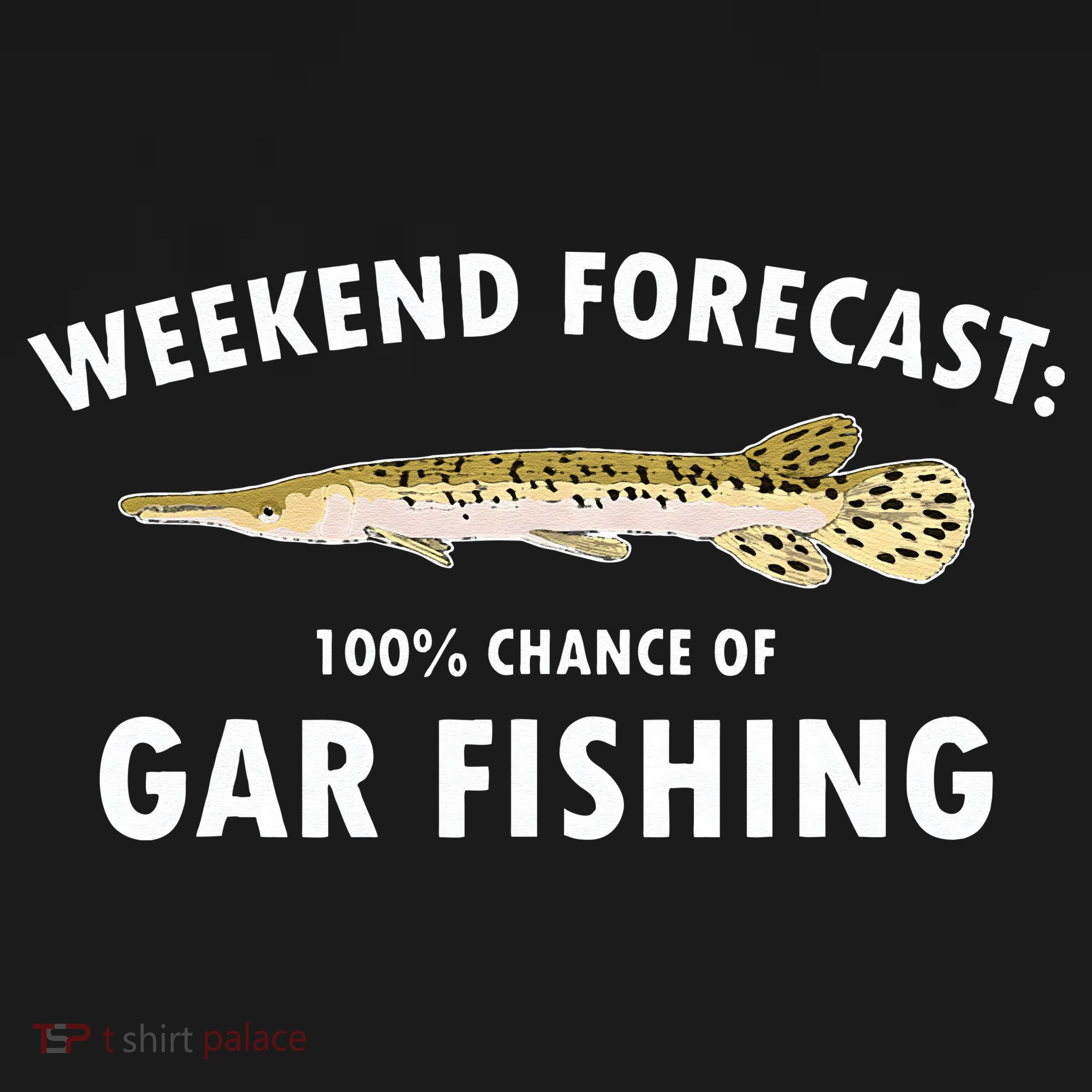Funny Weekend Forecast Alligator Gar Fishing Women's Tank Top