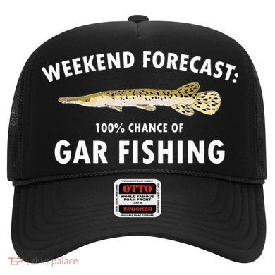 Funny Weekend Forecast Alligator Gar Fishing Hat