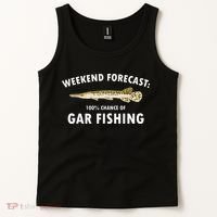 Funny Weekend Forecast Alligator Gar Fishing Tank Top thumb 2