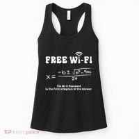 Free Wifi Funny 100 Days Of School Mathematics Calculation Women's Tank Top thumb 0