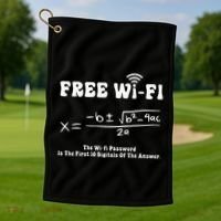 Free Wifi Funny 100 Days Of School Mathematics Calculation Golf Towel thumb 1