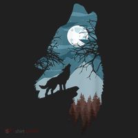Forest With FullMoon And Cliff Of Silhouette Howling Tumbler thumb 3